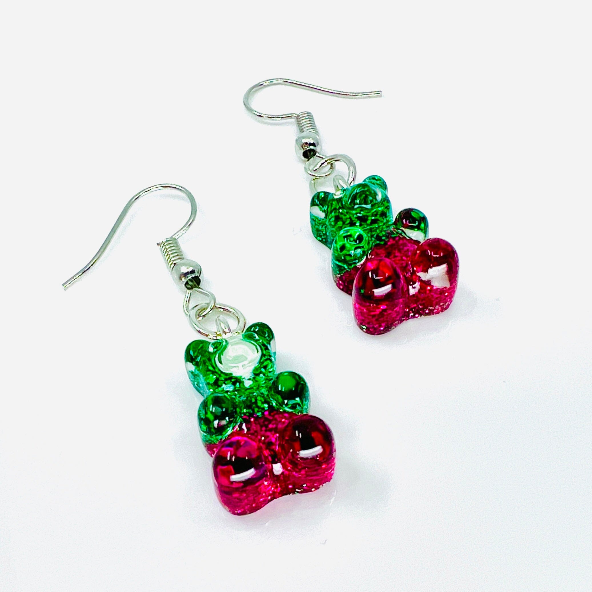 Green gummy deals bear earrings