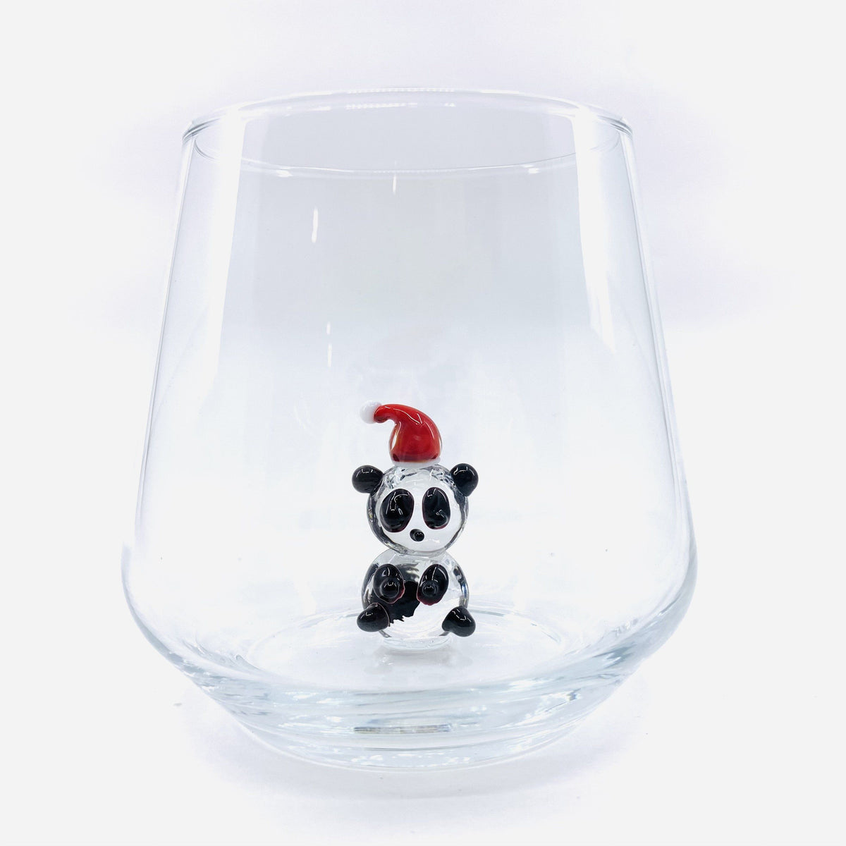 Tiny Animal Drinking Glass, Santa Panda MiniZoo 