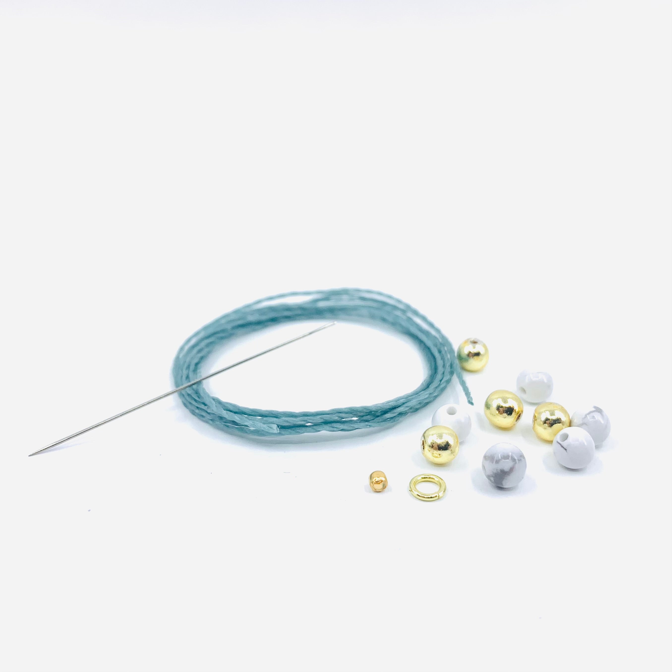 Ourtroness Morse Code Bracelet Making Kit, Includes Stainless Steel Round Spacer Beads, Long Tube Beads, Morse Code Decoding Card and Waxed Cord for