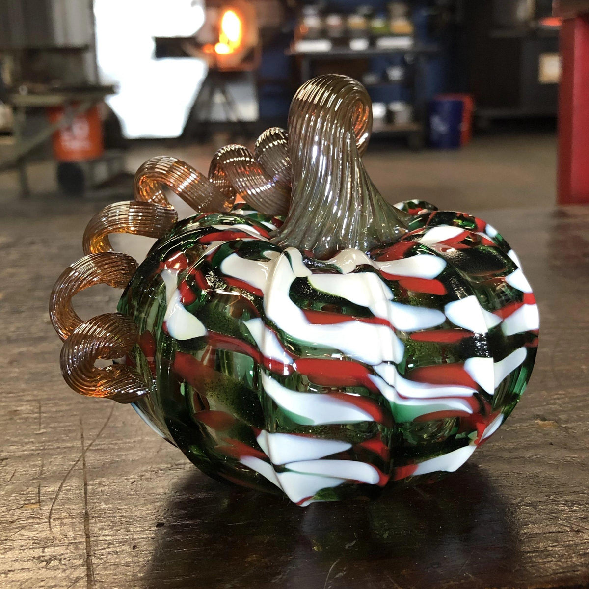 Holly Pumpkin Pumpkins Luke Adams Glass Blowing Studio 