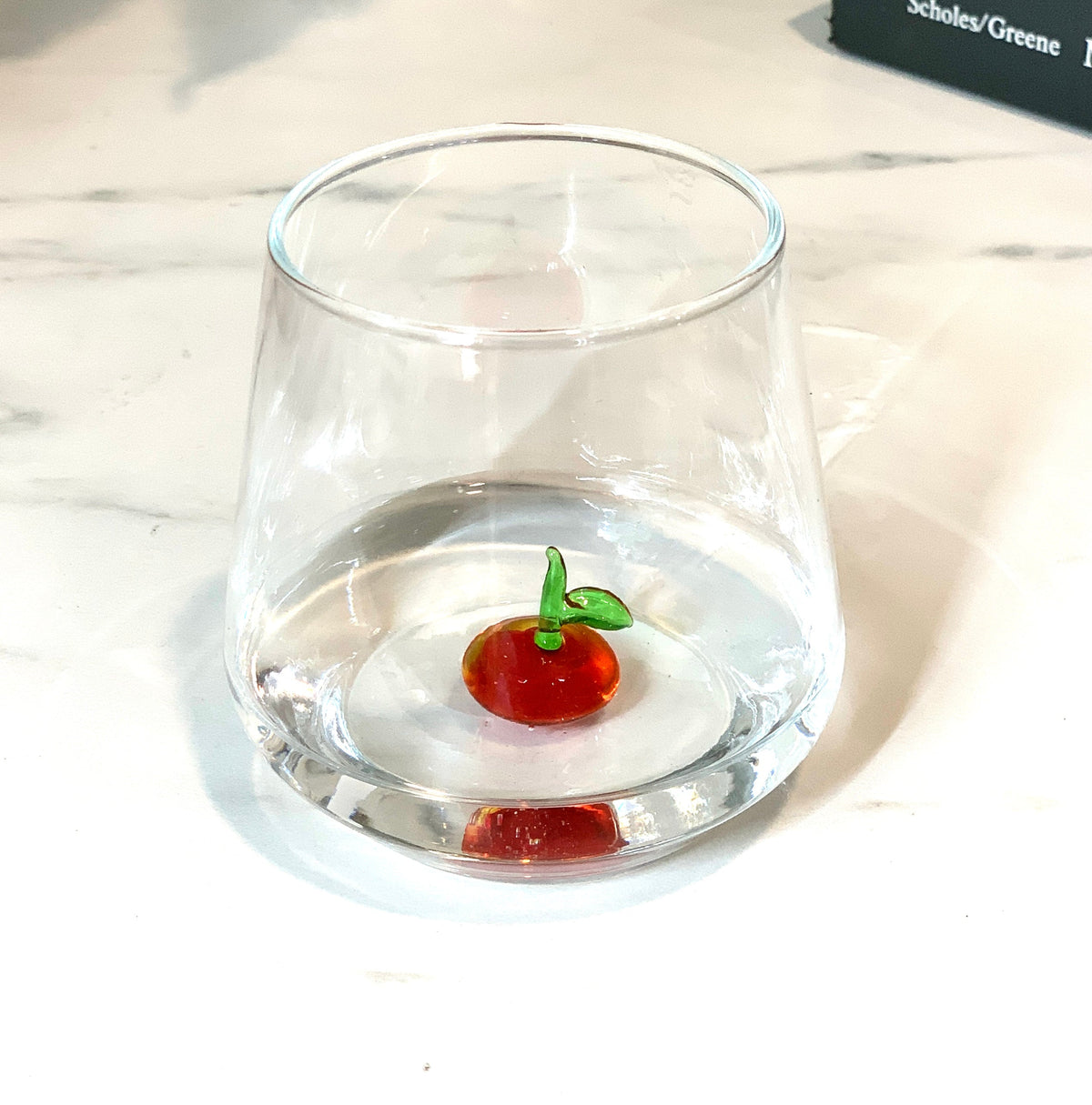 Tiny Animal Wine Glass, Cherry Decor MiniZoo 