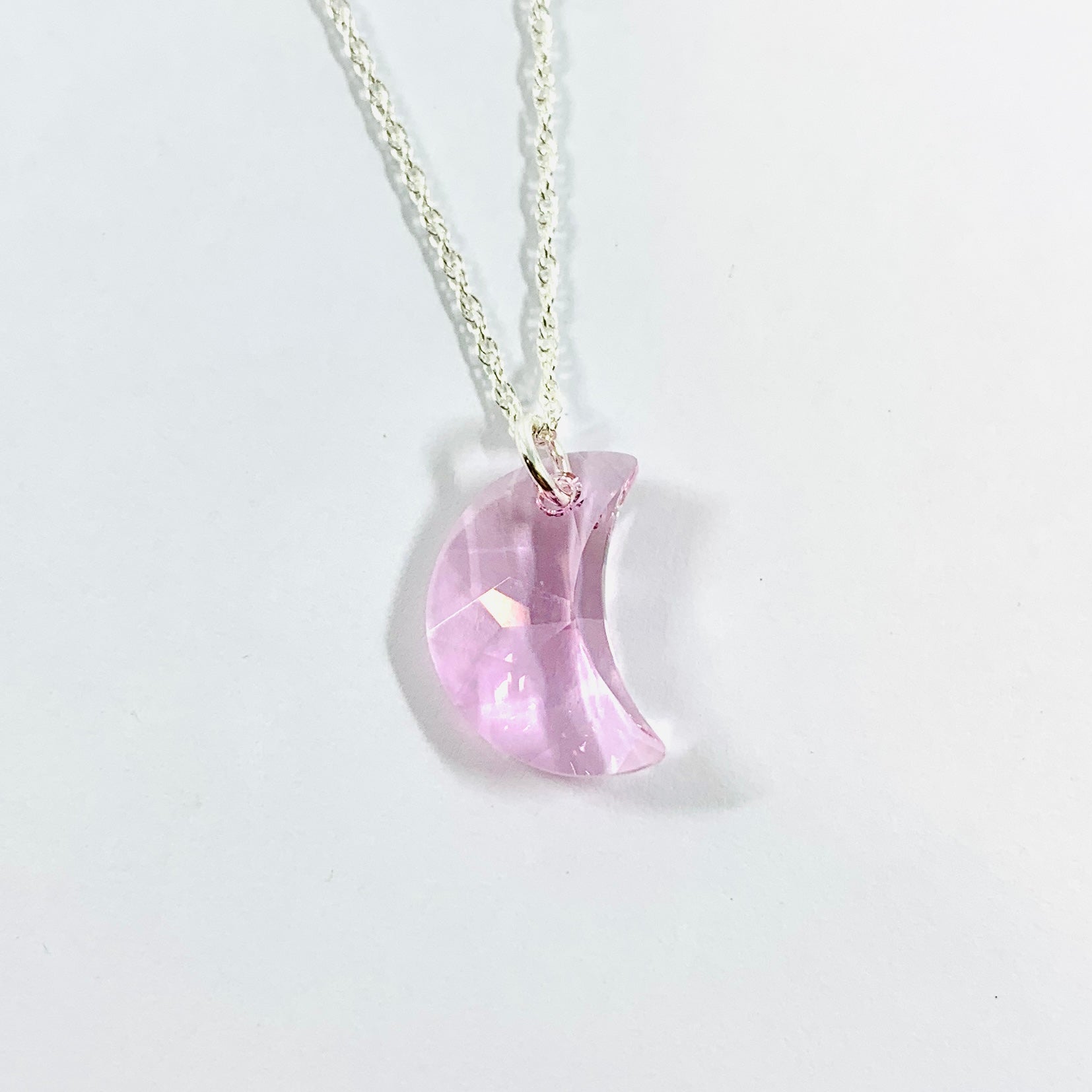 Glowies Glow Jewelry Art & Decor - Key with Crescent Moon & Stars Crystal  Glow Glass Necklace