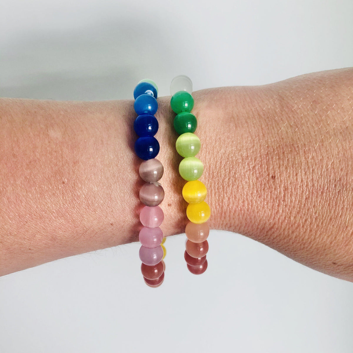 Rainbow Cats Eye Bracelet Manufactured Overseas 